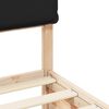 vidaXL Bettgestell mit gepolstertem Kopfteil Schwarz 120 x 190 cm