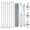 vidaXL Zaun mit Pfosten Silber 1,6 x 10 m Stahl
