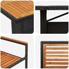 vidaXL Garten Essgruppe 11 pcs Schwarz 240 x 90 x 75 cm Poly-Rattan