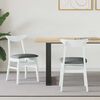 vidaXL Esszimmerst&uuml;hle 2 pcs Wei&szlig; 42 x 47.5 x 81 cm Massives Gummiholz