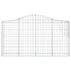 vidaXL Gabionen mit Hochbogen 4 Stk. 200x30x100/120cm Verzinktes Eisen