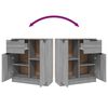 vidaXL Sideboard Grau Sonoma 60x30x70 cm Holzwerkstoff