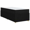 vidaXL Bettrahmen mit Matratze Schwarz 100 x 200 cm Stoff