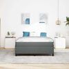 vidaXL Boxspringbett Dunkelgrau 140 x 200 cm Stoff