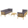 vidaXL 5 St&uuml;ck Garten Pallet Sofa Einheiten Massivholz Akazie