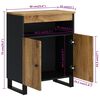 vidaXL Sideboard mit 2 T&uuml;ren 60x33x75 cm Massivholz Mango