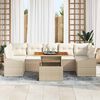 vidaXL Garten Essgruppe mit Kissen 8 pcs Beige und Creme