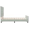 vidaXL Boxspringbett mit Kopfteil Hellgrau 140 x 190 cm Samt