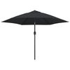 vidaXL Sonnenschirm mit Metall-Mast 300 cm Schwarz