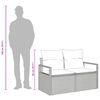 vidaXL Garten-Sofa mit Kissen 120 x 62 x 69 cm Poly-Rattan