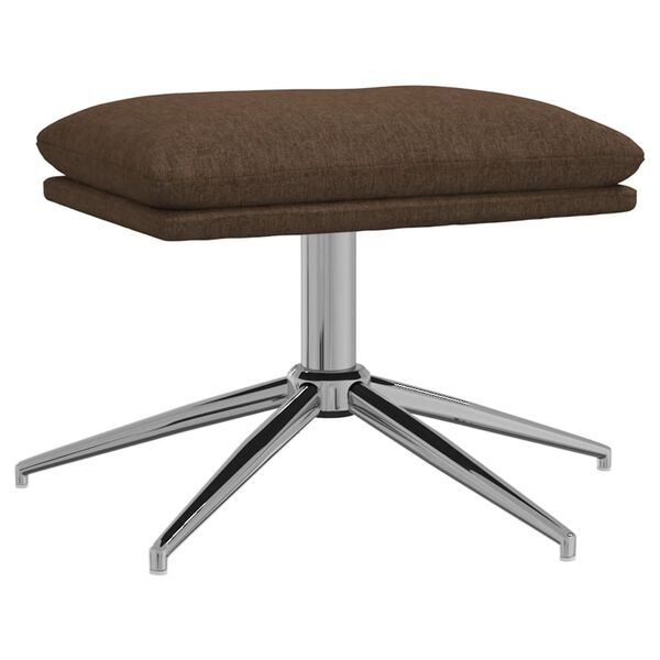 vidaXL Fu&szlig;hocker Braun 60x60x35 cm Stoff