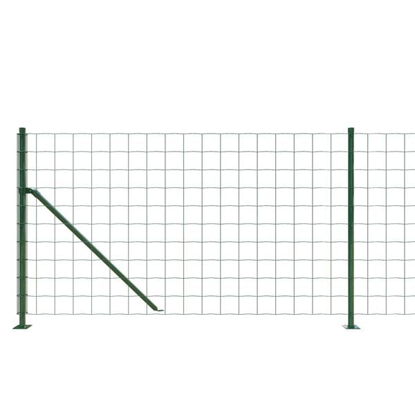 vidaXL Maschendrahtzaun mit Bodenflansch Gr&uuml;n 1,1x10 m