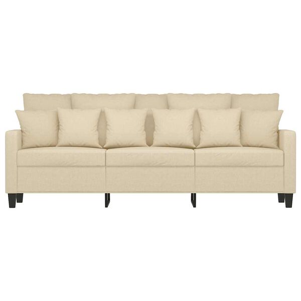 vidaXL 3-Sitzer-Sofa Creme 180 cm Stoff