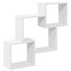 vidaXL Wandschrank 78x18x71 cm Wei&szlig; Holzwerkstoff