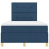 vidaXL Boxspringbett mit Matratze mit Kopfteil Blau 120 x 200 cm Stoff