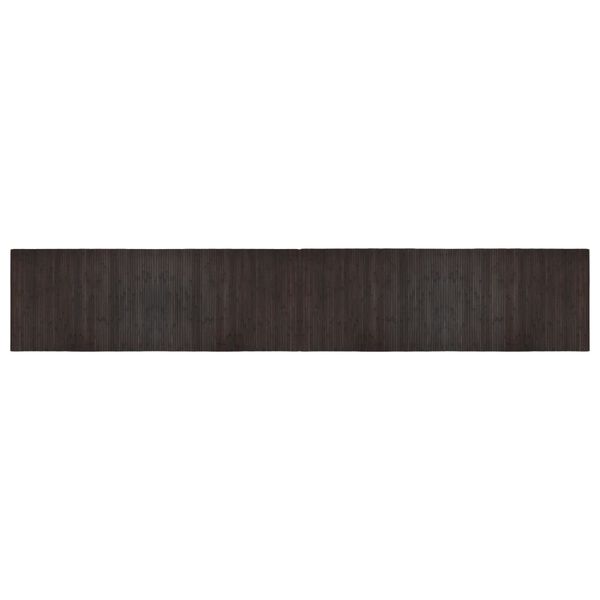 vidaXL Teppich Rechteckig Dunkelbraun 70x400 cm Bambus