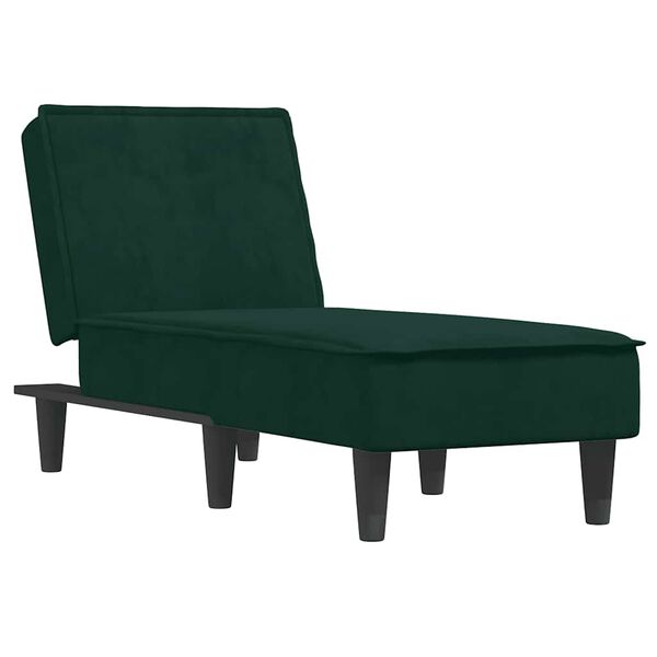 vidaXL Chaiselongue Dunkelgr&uuml;n Samt
