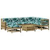 vidaXL 8-tlg. Garten-Lounge-Set mit Kissen Impr&auml;gniertes Kiefernholz