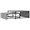vidaXL Satztische 2 Stk. Grau Sonoma Holzwerkstoff und Metall