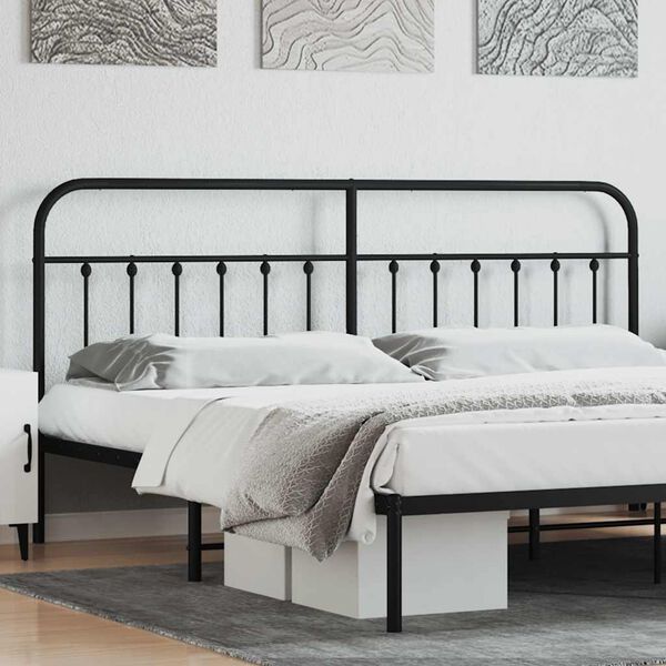 vidaXL Ersatz-Kopfteil Metall Schwarz 200 cm