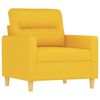 vidaXL Sessel mit Hocker Hellgelb 60 cm Stoff