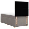 vidaXL Boxspringbett mit Matratze Taupe 80x200 cm Stoff
