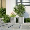 vidaXL Garten-Pflanzgef&auml;&szlig;e 2 Stk.Sechseckig 46x40x45 cm Edelstahl