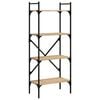 vidaXL B&uuml;cherregal 4 F&auml;cher Sonoma-Eiche 56x31,5x138,5cm Holzwerkstoff