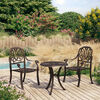 vidaXL 3-tlg. Bistro-Set Aluminiumguss Bronzen