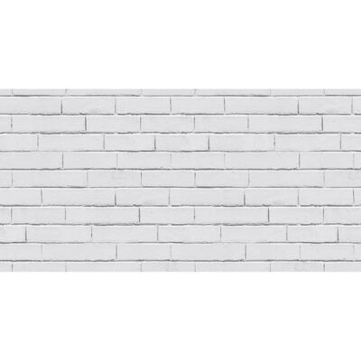 Good Vibes Tapete Chalkboard Brick Wall Weiß und Grau