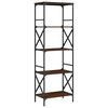 vidaXL B&uuml;cherregal 5 B&ouml;den Braun Eiche-Optik 59x35x171cm Holzwerkstoff