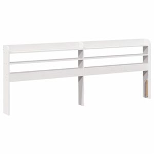 vidaXL Kopfteil mit Ablagen Wei&szlig; 200 cm Massivholz Kiefer