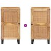 vidaXL Sideboard mit Speicher Braun 40 x 33 x 75 cm Massivholz Mango