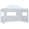 vidaXL Partyzelt Faltbar mit 3 Seitenteilen 291x413x315 cm Wei&szlig;