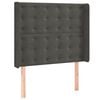 vidaXL Boxspringbett mit Matratze & LED Dunkelgrau 100x200 cm Samt