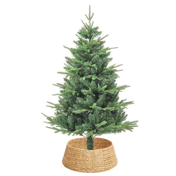 vidaXL Weihnachtsbaumkragen Braun 60 x 60 x 22 cm Wasserhyazinthe