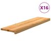 vidaXL Treppenstufen 16 Stk. Hellbraun 100x30x2 cm Massivholz Eiche