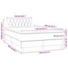 vidaXL Boxspringbett mit Matratze & LED Dunkelgr&uuml;n 120x200 cm Samt