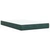 vidaXL Boxspringbett mit Matratze Dunkelgr&uuml;n 120x200 cm Samt