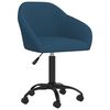 vidaXL Esszimmerst&uuml;hle 4 Stk. Drehbar Blau Samt