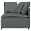 vidaXL Modulares Sofa Eckmodul mit Kissen Dunkelgrau 100 cm