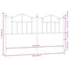 vidaXL Kopfteil Metall Wei&szlig; 160 cm