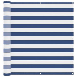 vidaXL Balkonsichtschutz Blau und Wei&szlig; 110 x 800 cm Oxford-Stoff