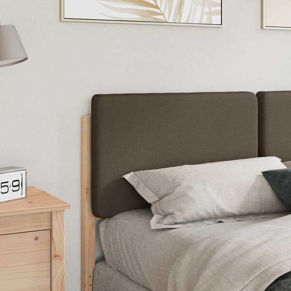 vidaXL Gepolstertes Kopfteil mit Kopfteil Braun und Taupe 135 cm