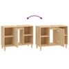 vidaXL Waschbeckenunterschrank Sonoma-Eiche 80x33x60 cm Holzwerkstoff