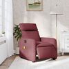 vidaXL Massagesessel Elektrisch Weinrot Stoff