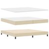 vidaXL Boxspringbett mit Matratze Creme 200 x 200 cm Polyester