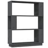 vidaXL B&uuml;cherregal/Raumteiler Grau 80x25x101 cm Massivholz Kiefer
