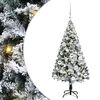 vidaXL K&uuml;nstlicher Weihnachtsbaum mit 150 LEDs mit St&auml;nder Wei&szlig; 120 cm