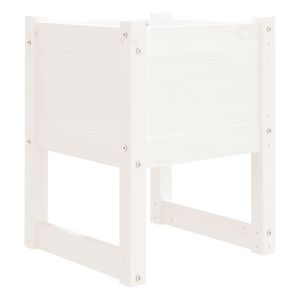 vidaXL Pflanzk&uuml;bel Wei&szlig; 40x40x52,5 cm Massivholz Kiefer